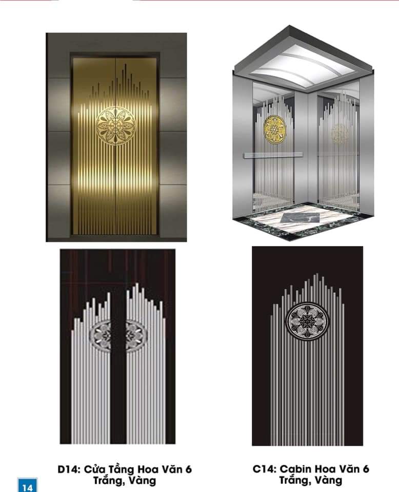 Tấm cabine cửa tầng hoa văn 6