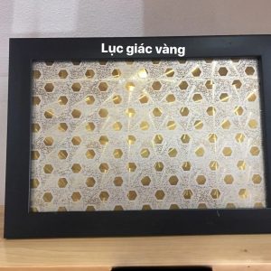 Inox hoa văn lục giác vàng